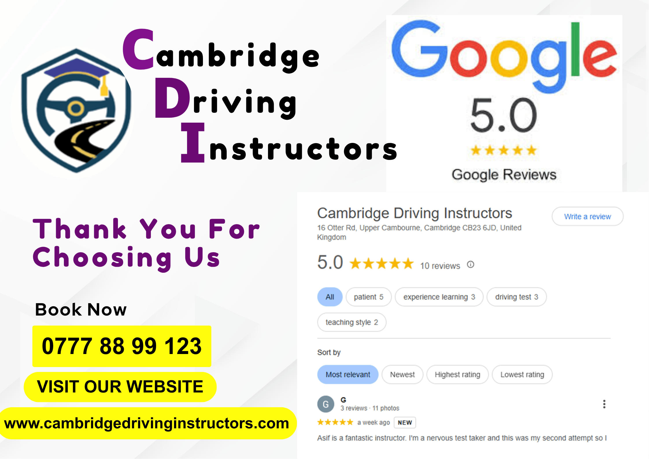 Reviews | Cambridge Driving Instructors Reviews